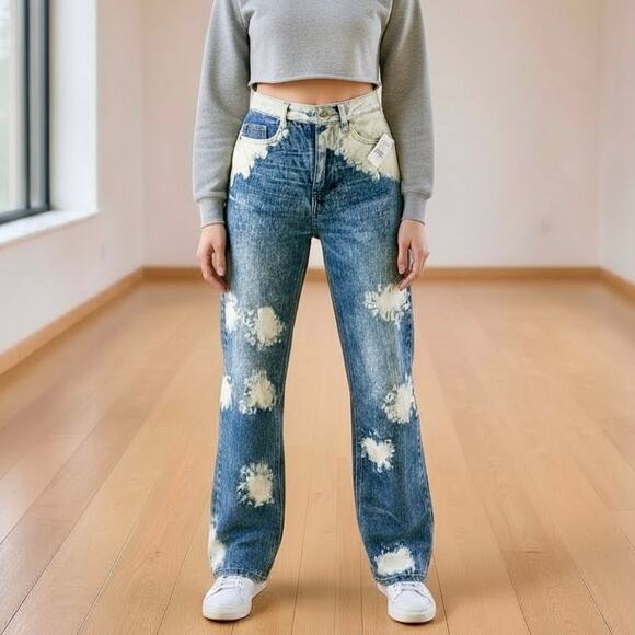 PacSun ’90s Boyfriend Jeans 23 Tall – Hurricane Bleach Wash NWT - Picture 1 of 8